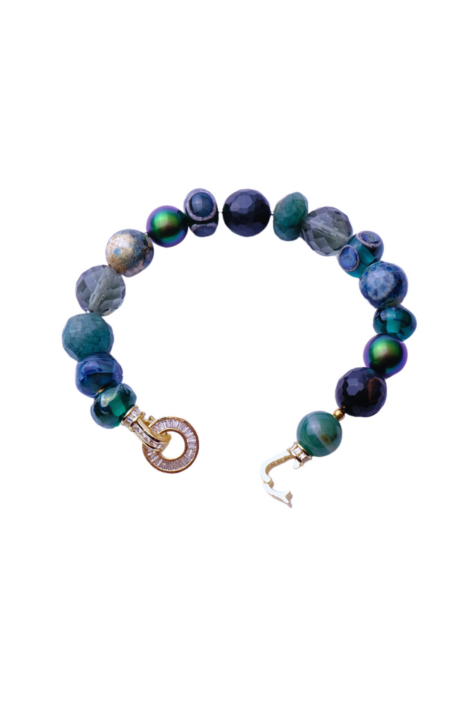 Unika armbånd til kvinder med agat, shell perler