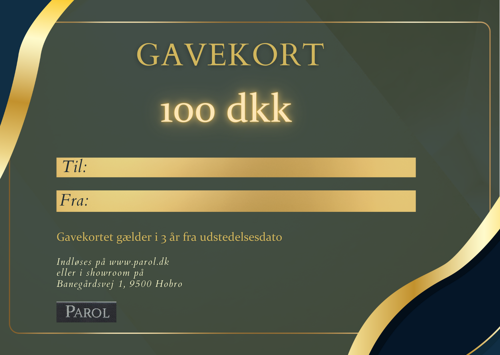 PAROL gavekort 100 dkk