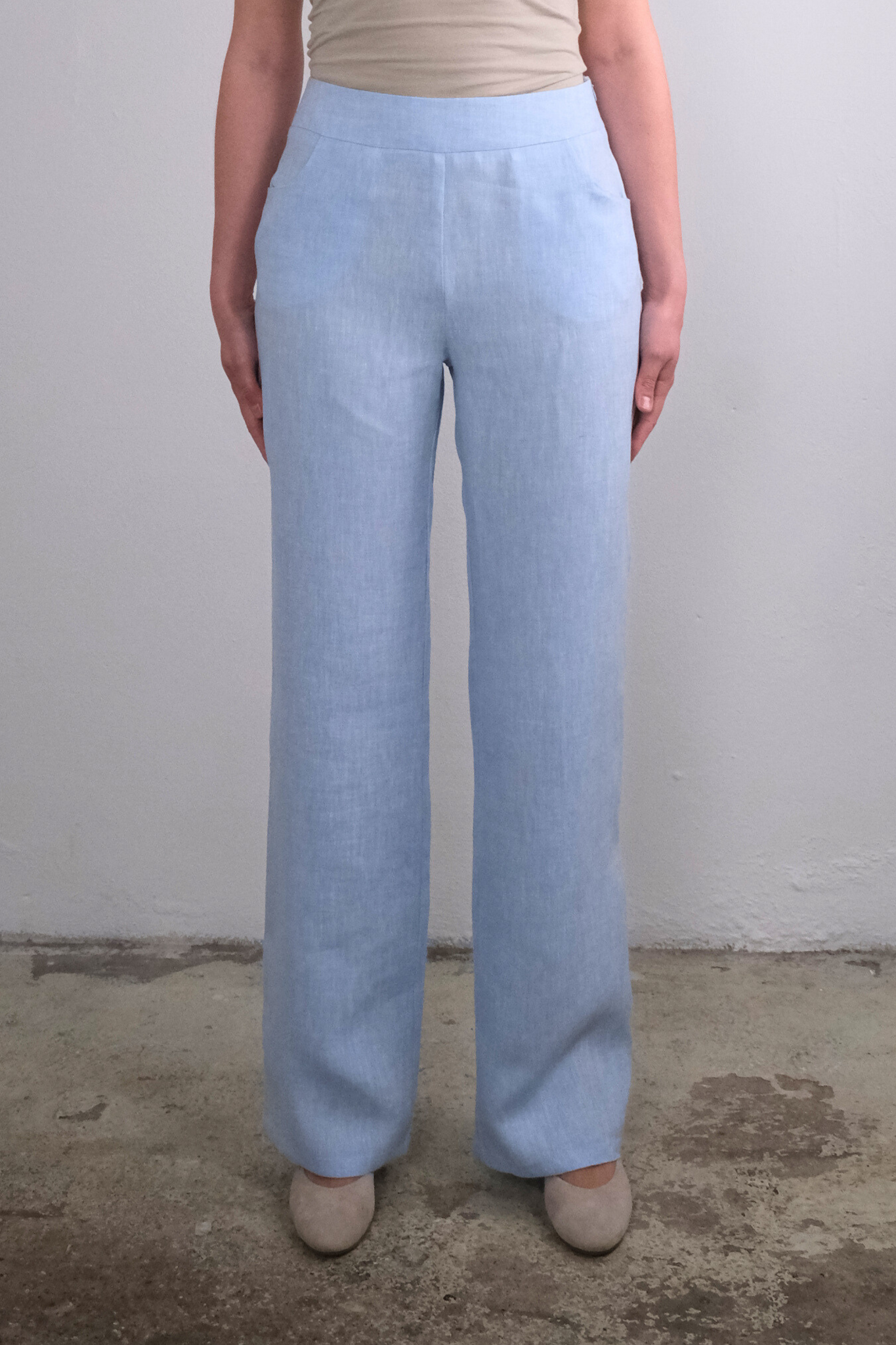 Parol Havbrise Hør Bukser - Klar Lyseblå