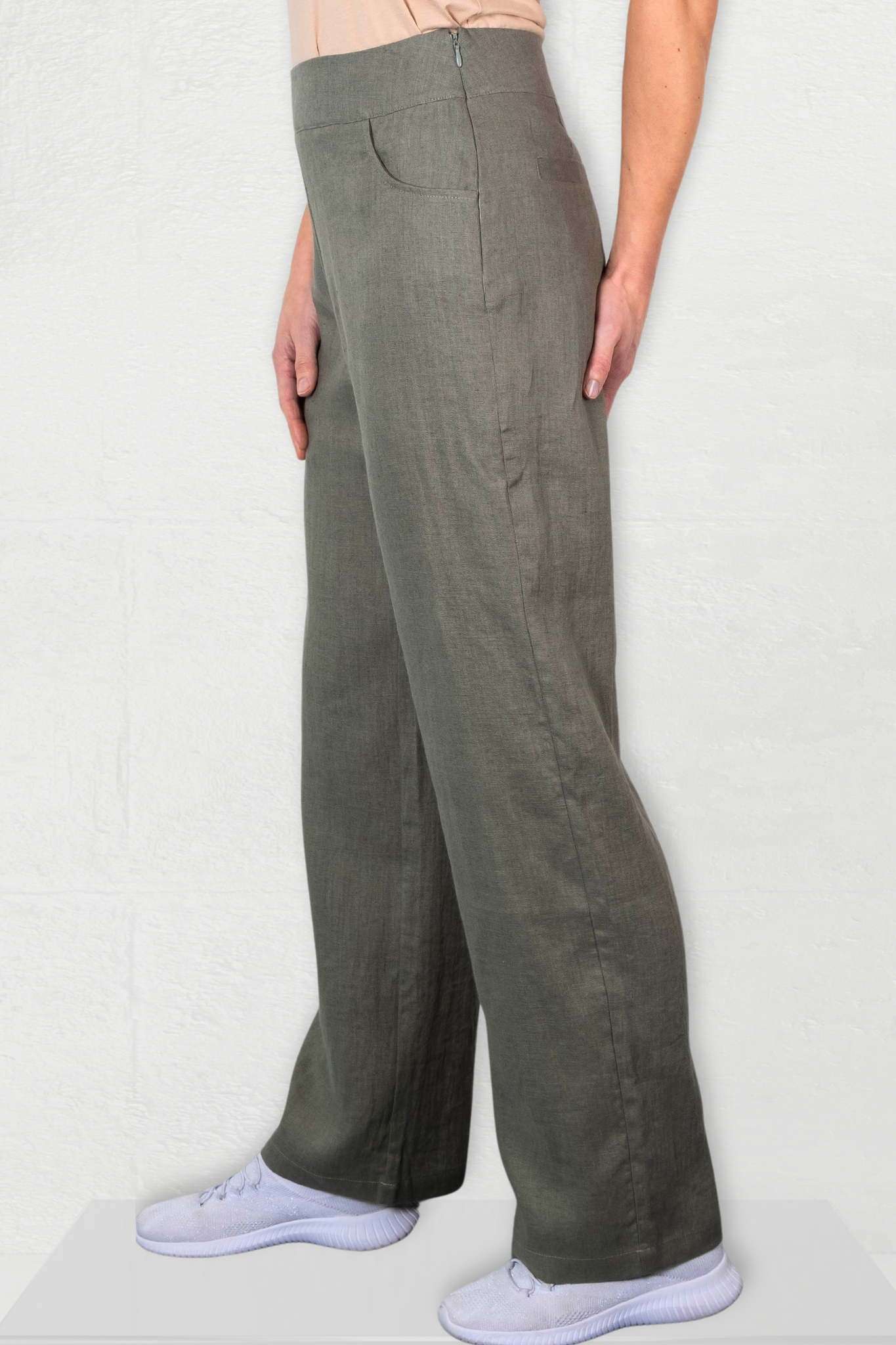 ODA HØR BUKSER olivengrøn