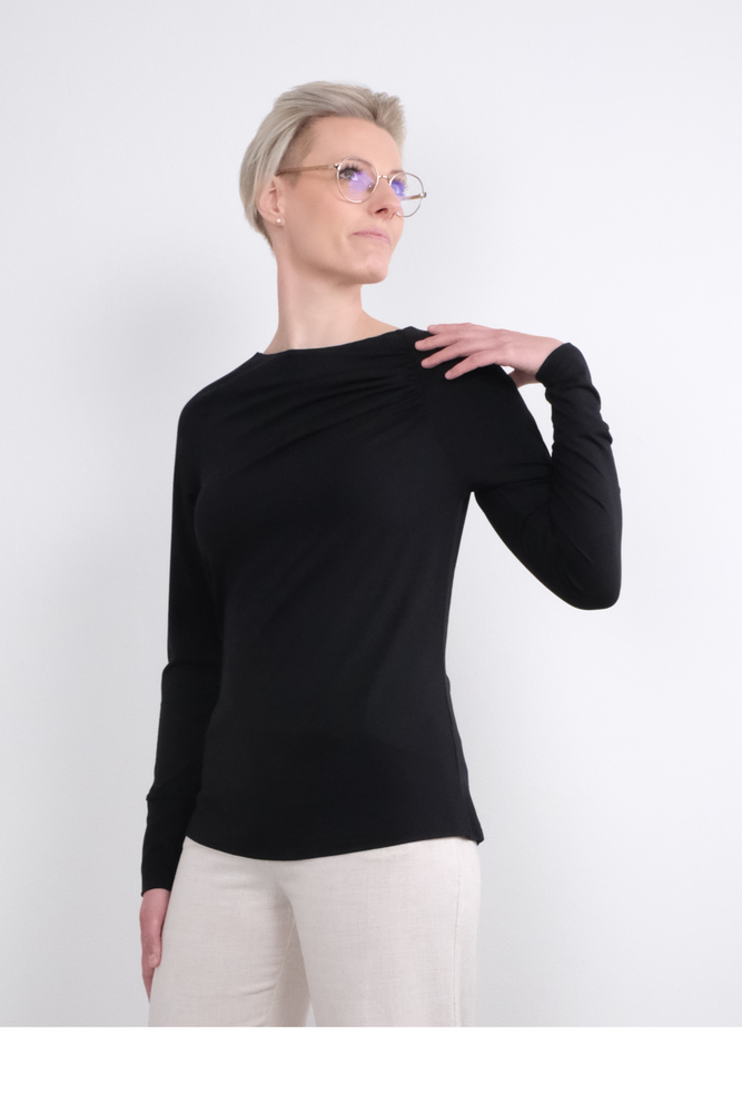 Bambus Bluse sort