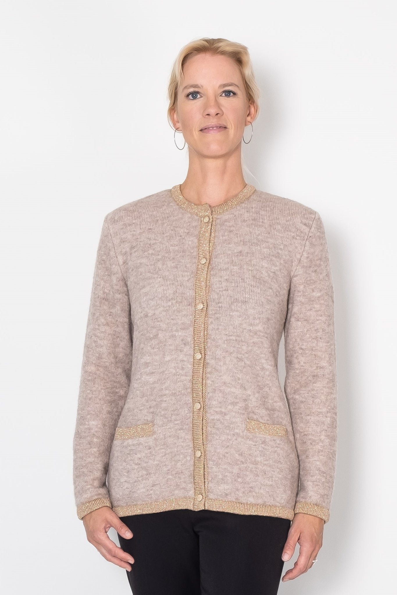 Klassisk Strik CARDIGAN beige